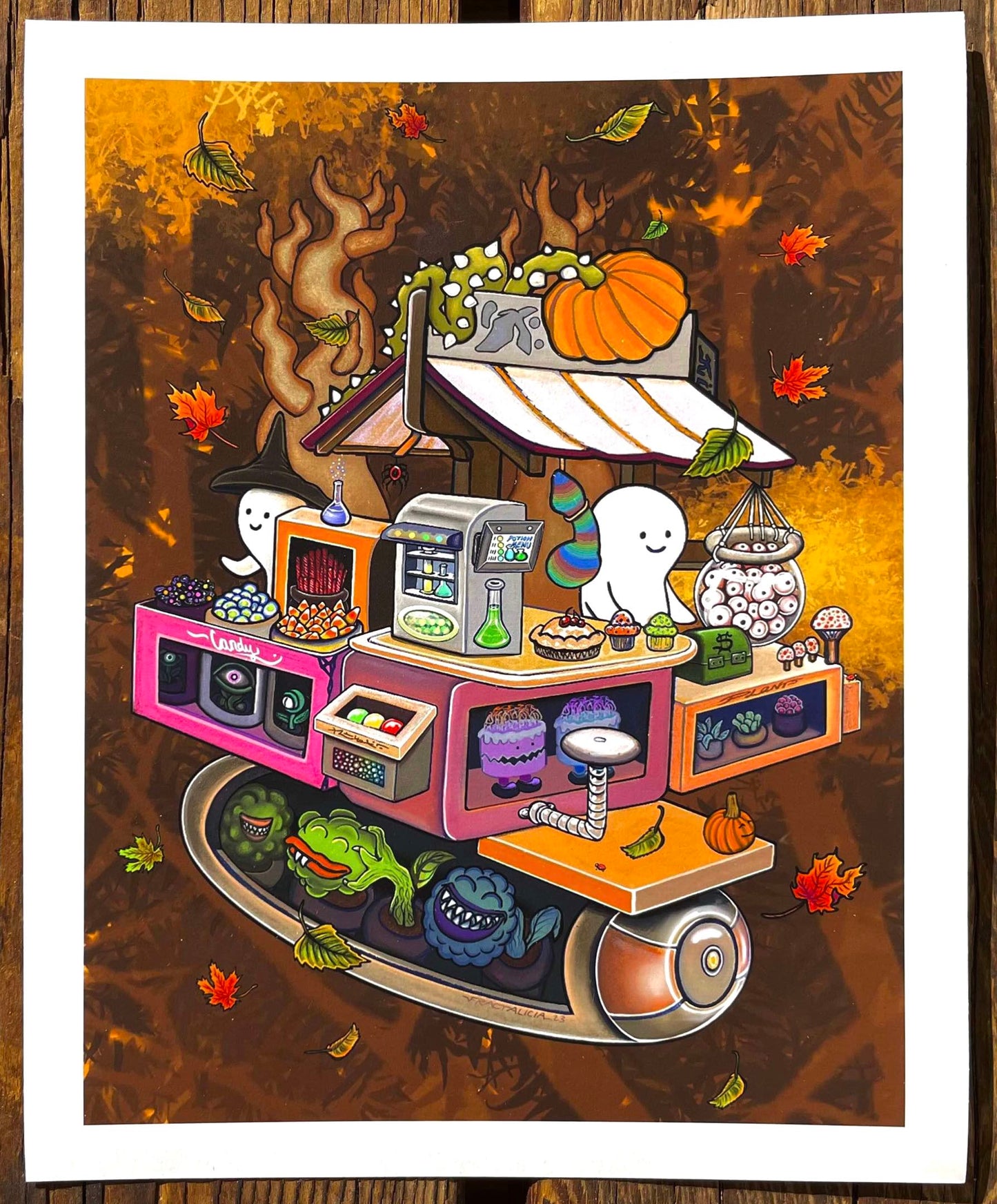 Suspicious Street Food Print
