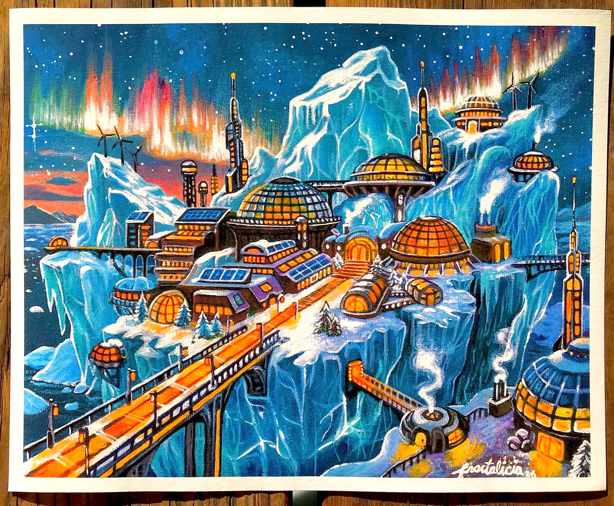 Arctic Observatory Hemp Print