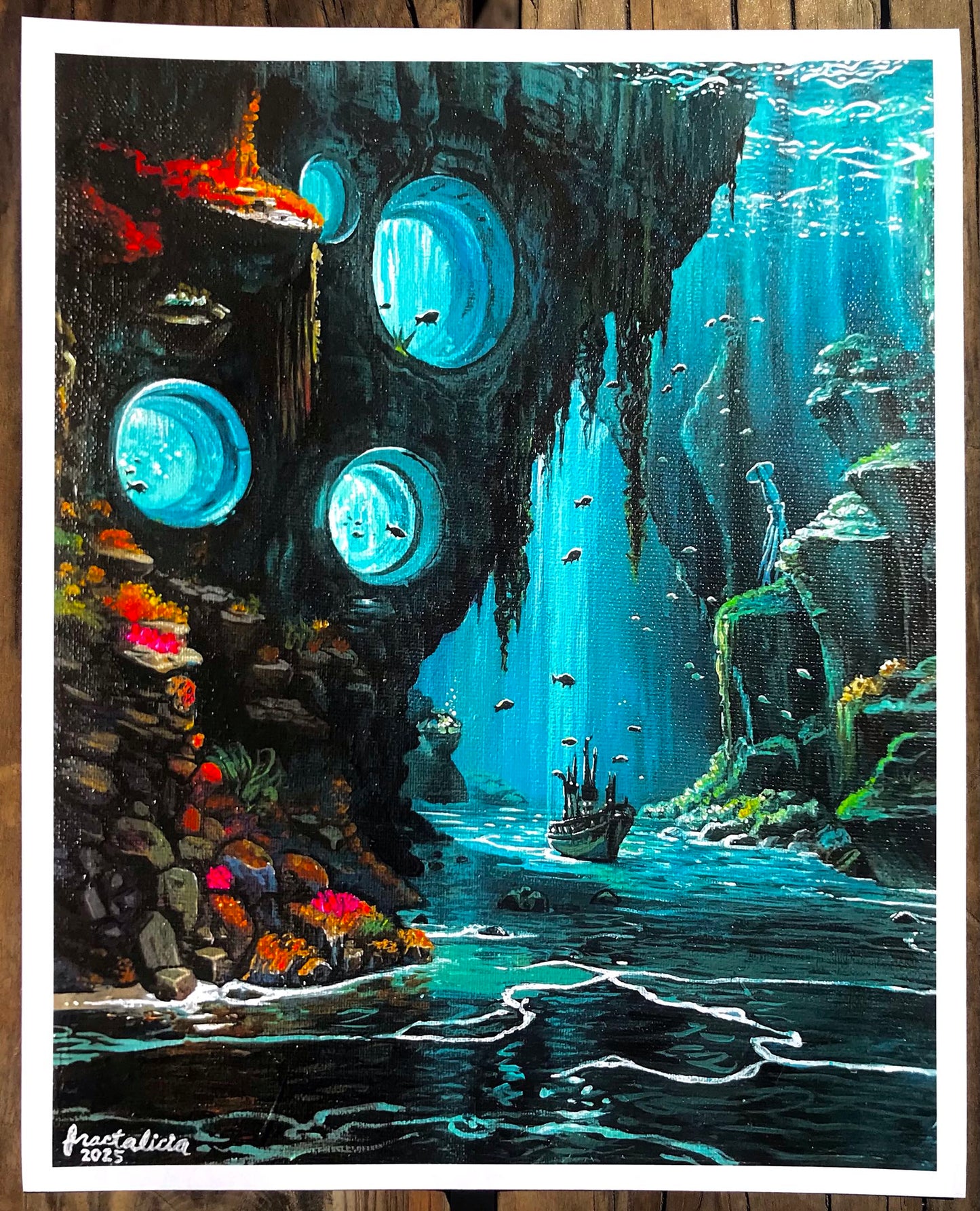 Diving Under the Surface Print