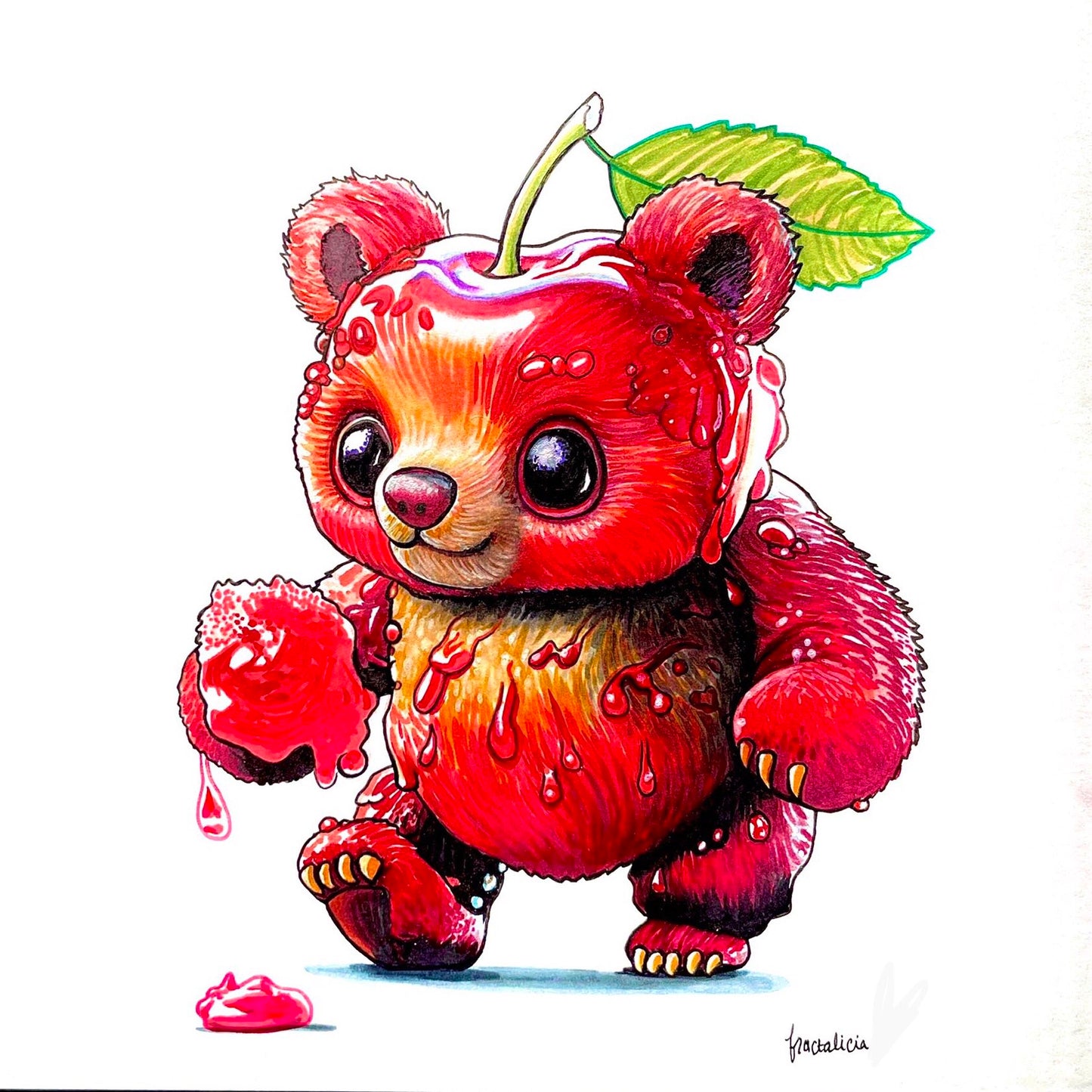 Cherry Bear Print