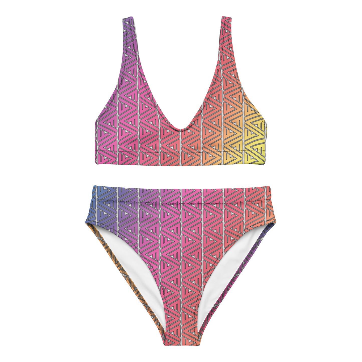 FV Recycled Rainbow high-waisted bikini