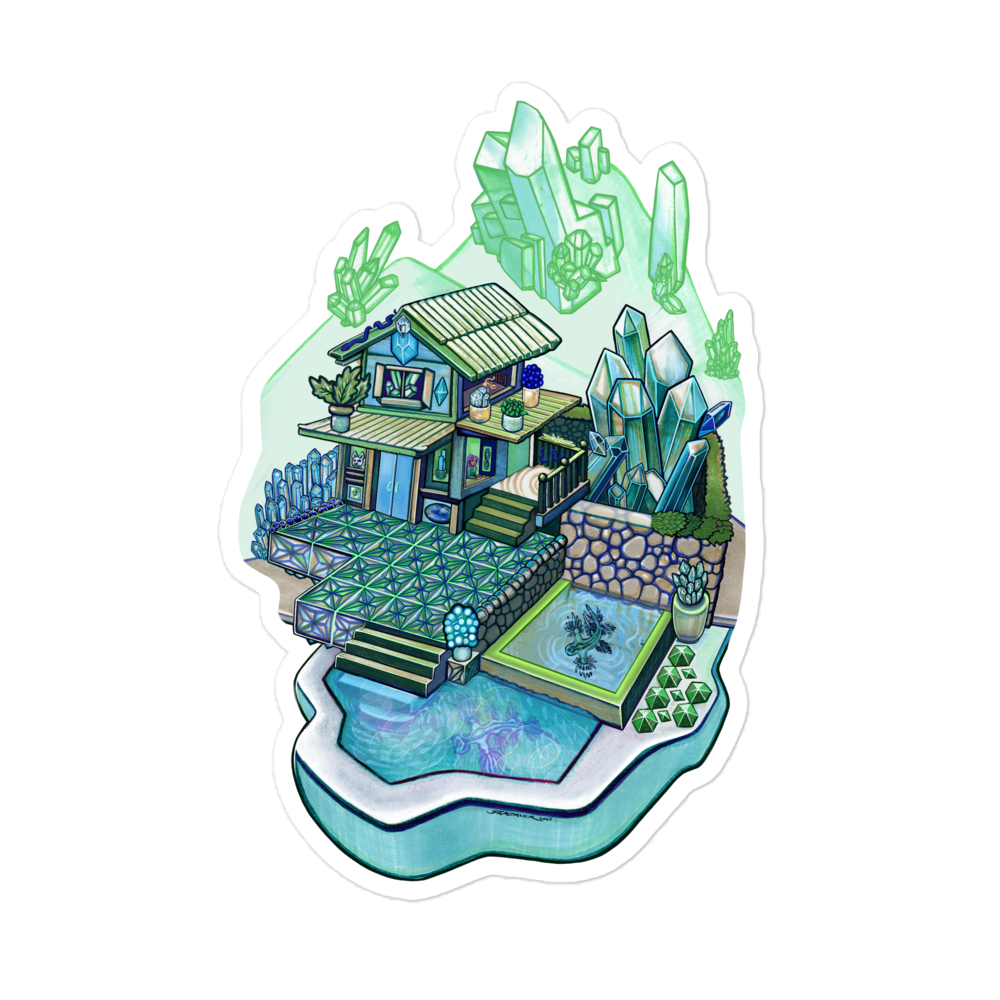 Emerald Gem Shop Stickers