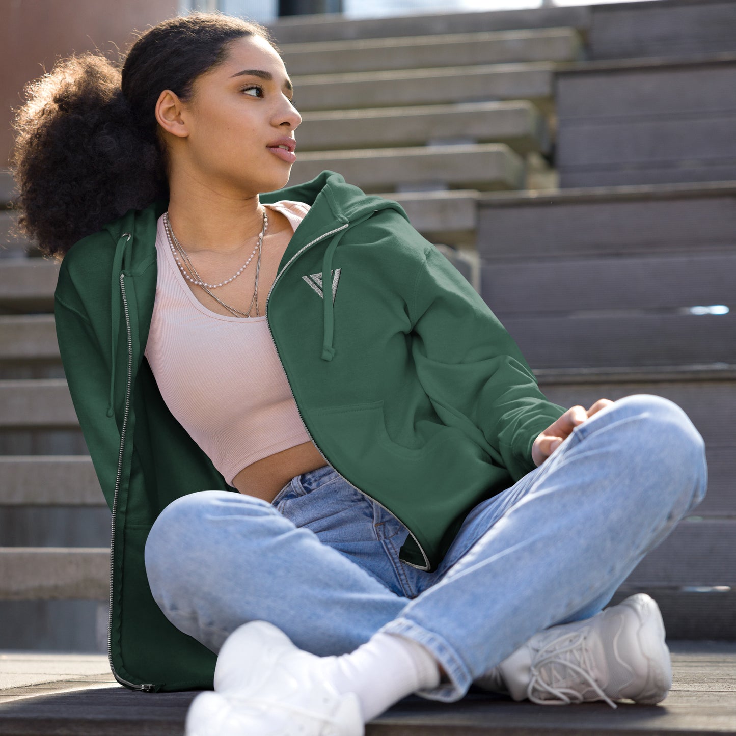 Fractal Visions Unisex fleece zip up hoodie