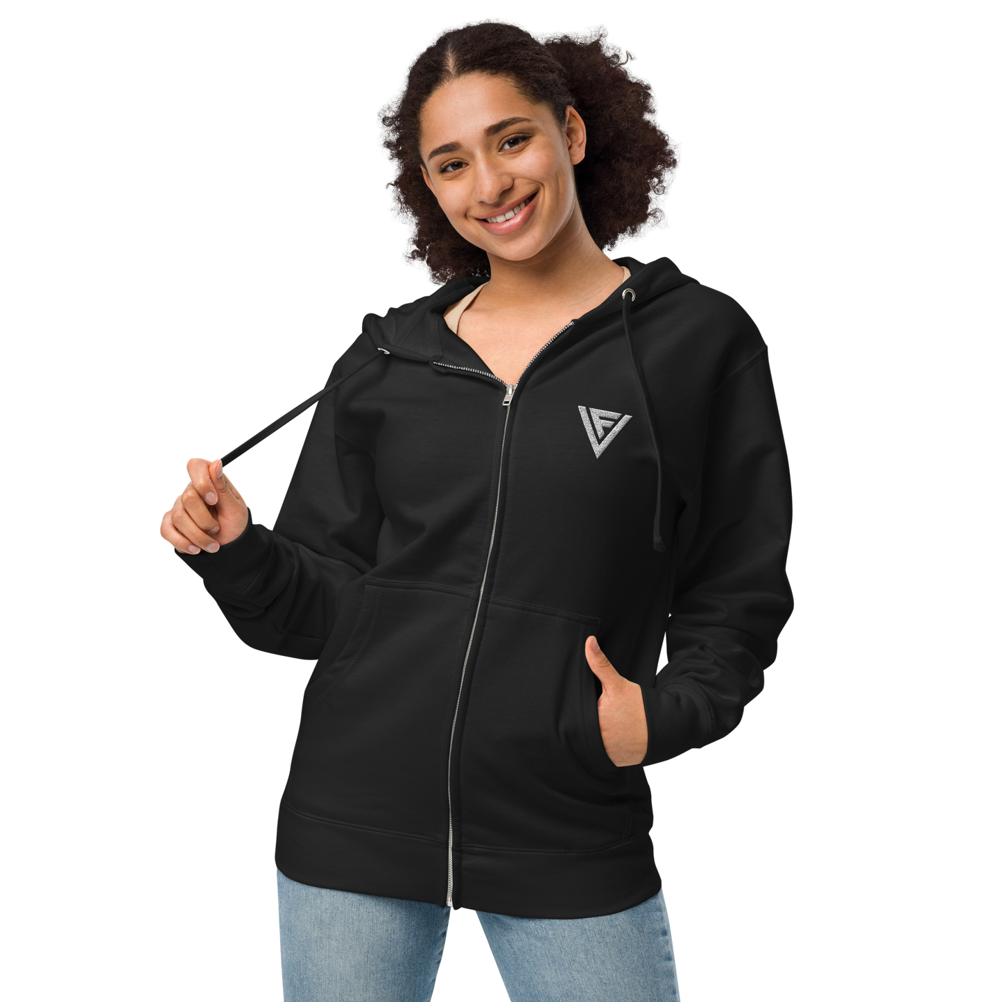Fractal Visions Unisex fleece zip up hoodie