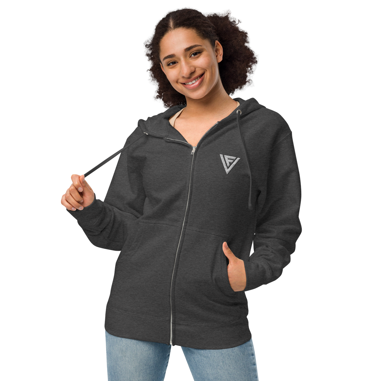 Fractal Visions Unisex fleece zip up hoodie