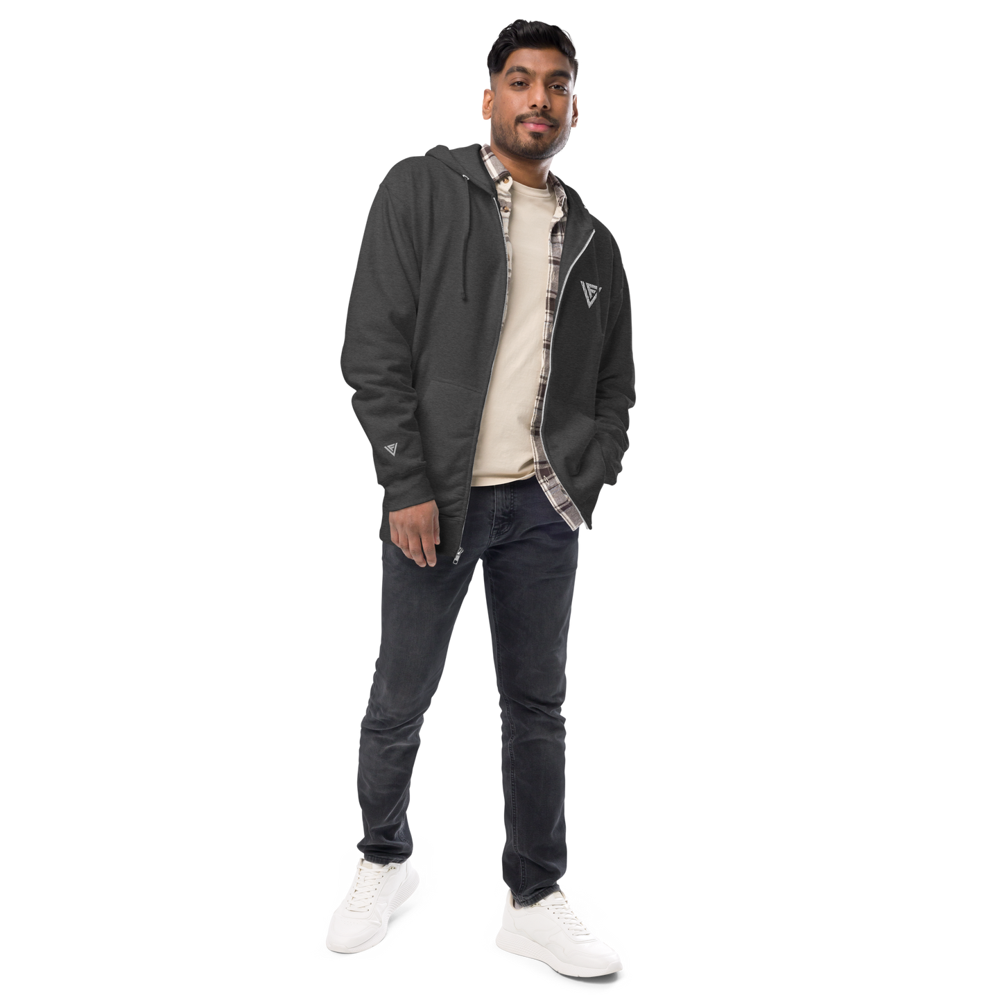 Fractal Visions Unisex fleece zip up hoodie