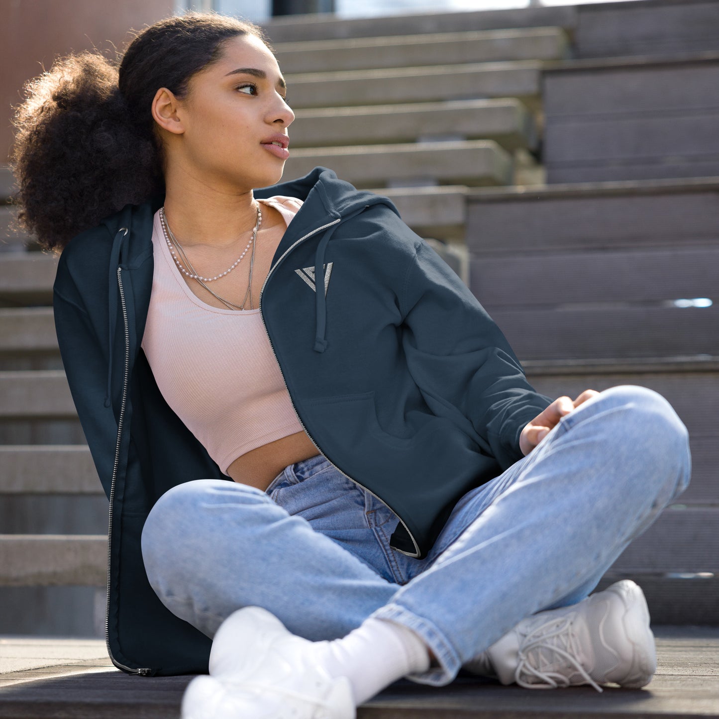 Fractal Visions Unisex fleece zip up hoodie