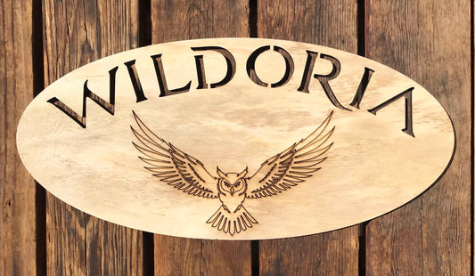 2D Wildoria Owl Sign