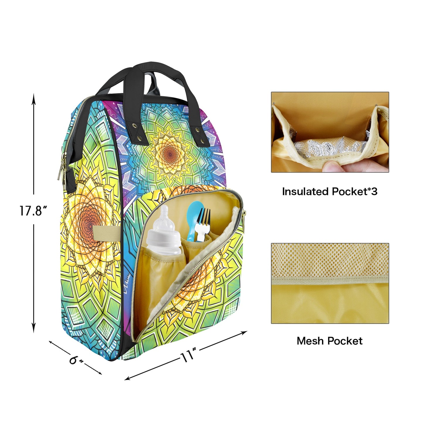 Rainbow Sunflower Gear Bag