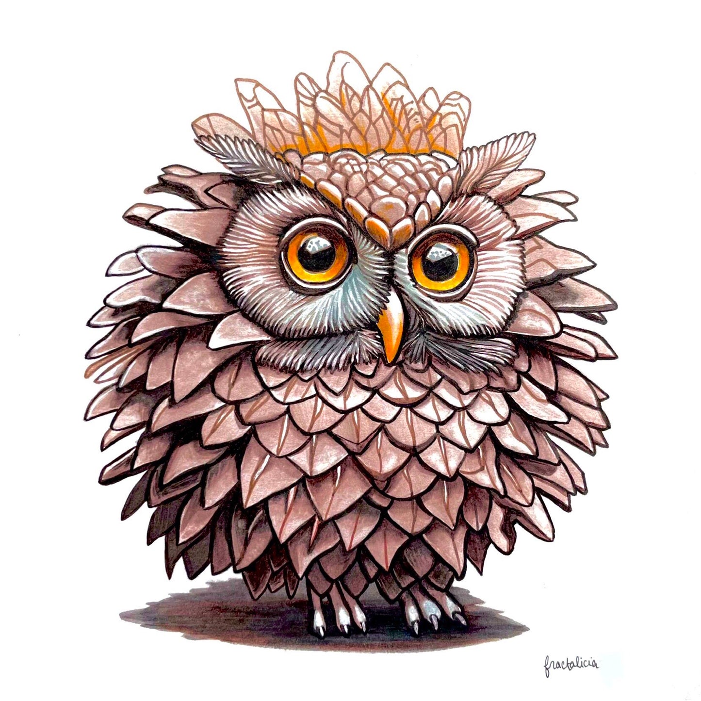 Owl Cone Print
