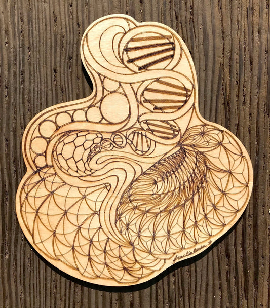 “Entangled” Wood Engraving