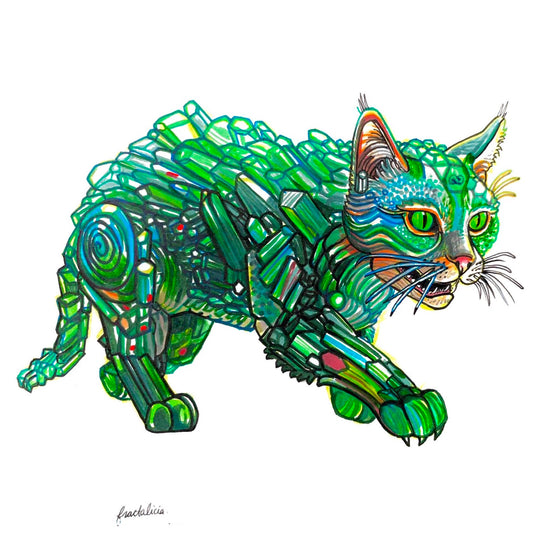 Tourmaline Tabby Cat Print