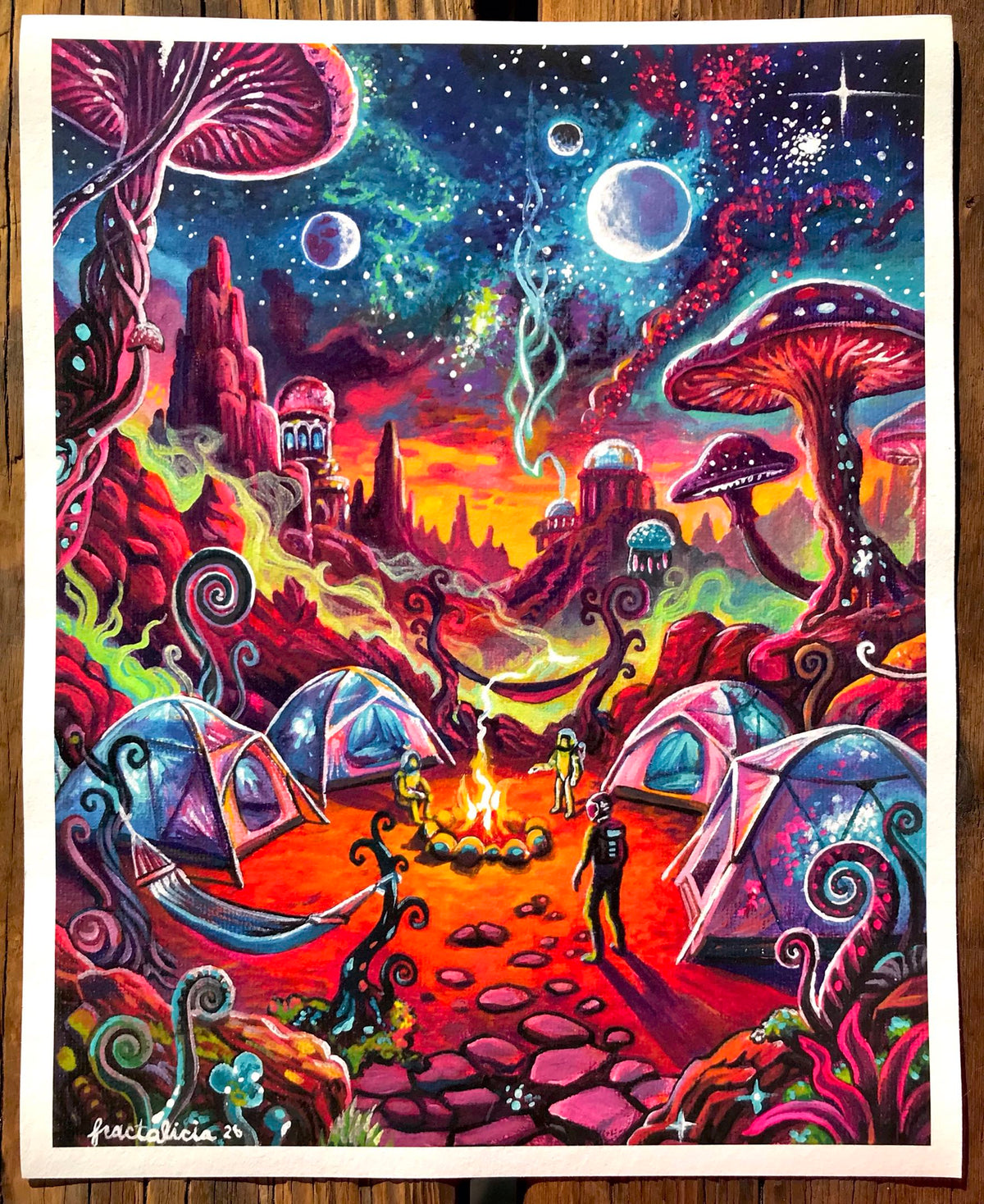 Cosmic Campground Hemp Print