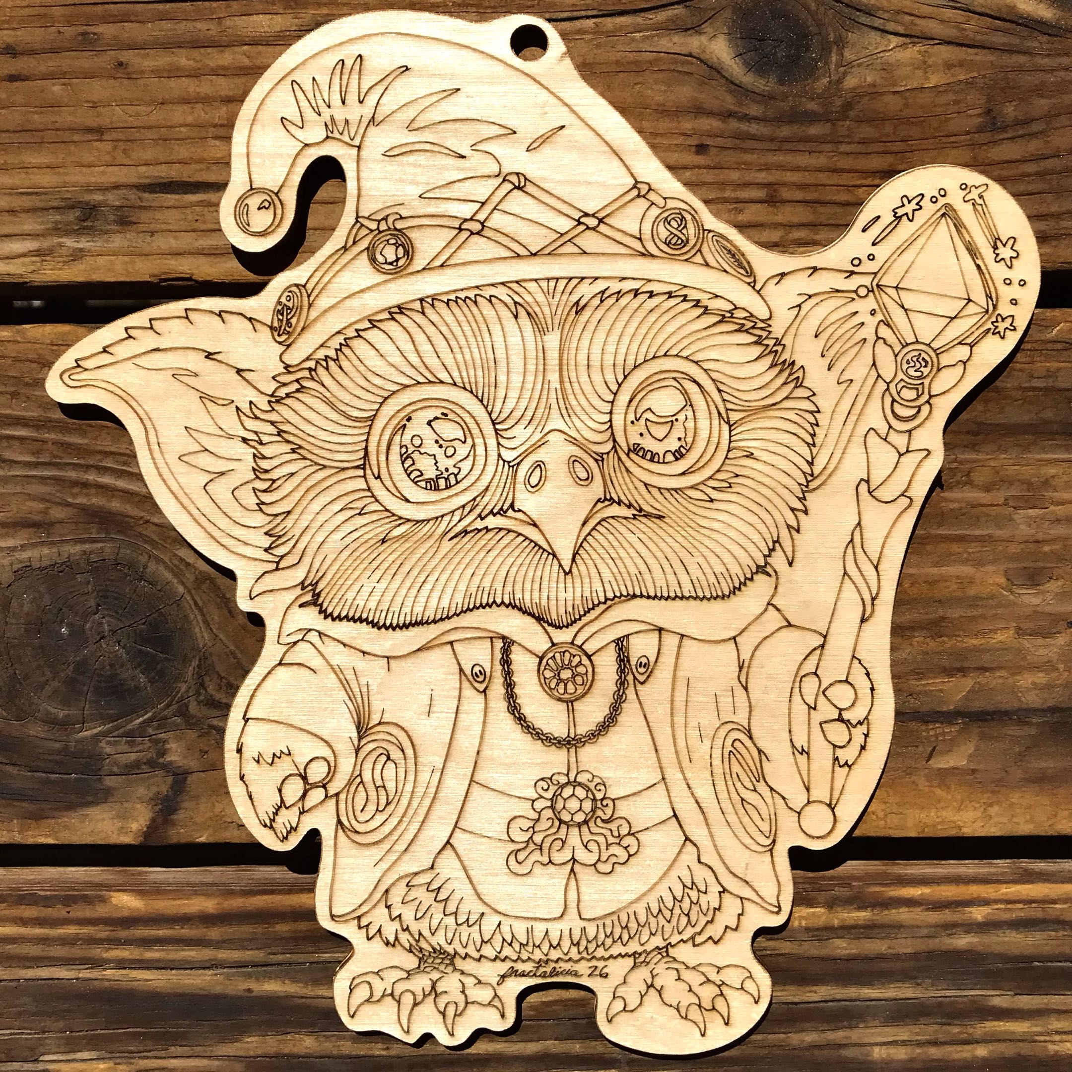 “Owlf” Wood Engraving
