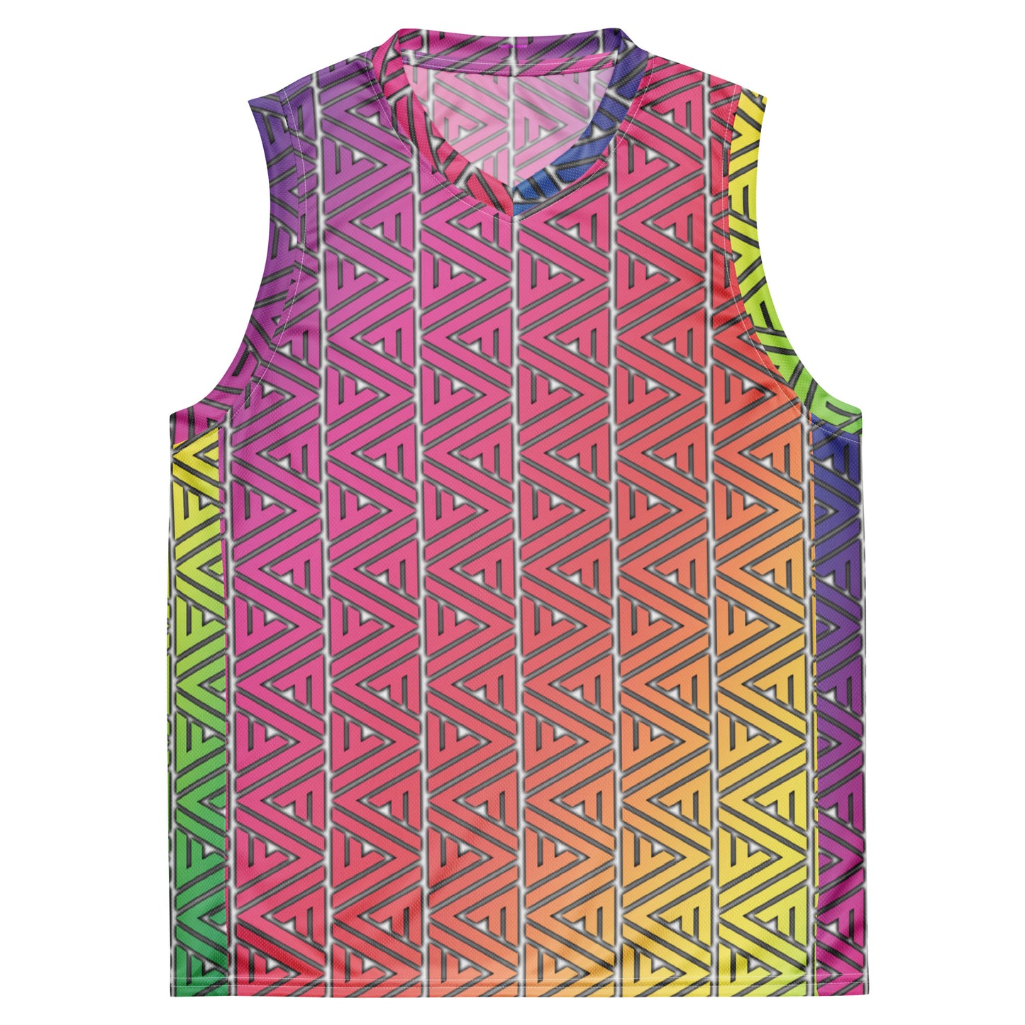 FV Recycled Rainbow unisex basketball jersey