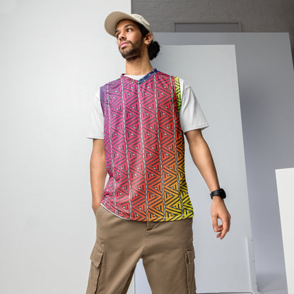 FV Recycled Rainbow unisex basketball jersey