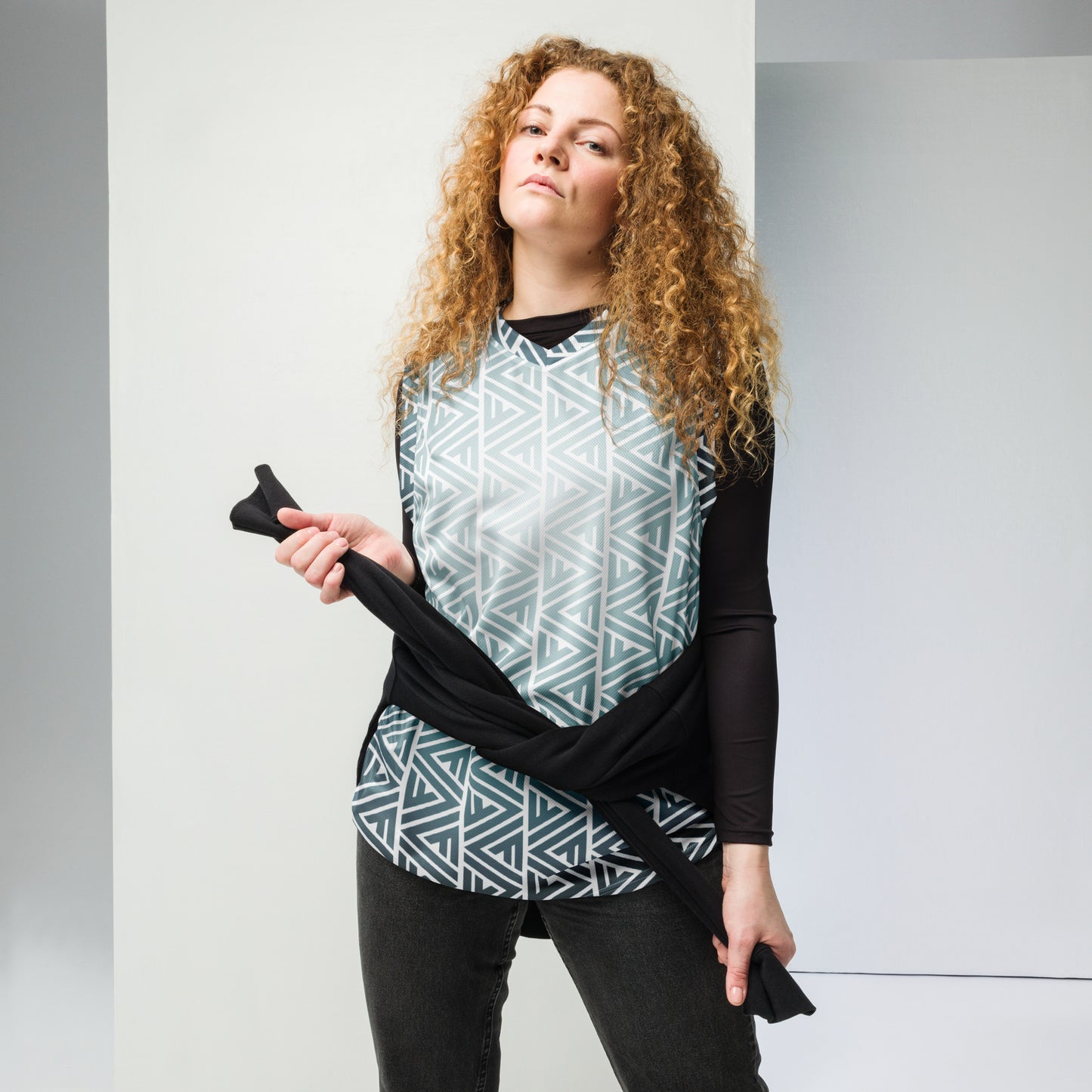 FV Recycled Teal unisex basketball jersey