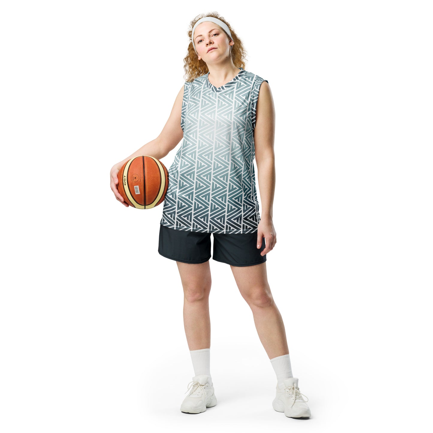 FV Recycled Teal unisex basketball jersey