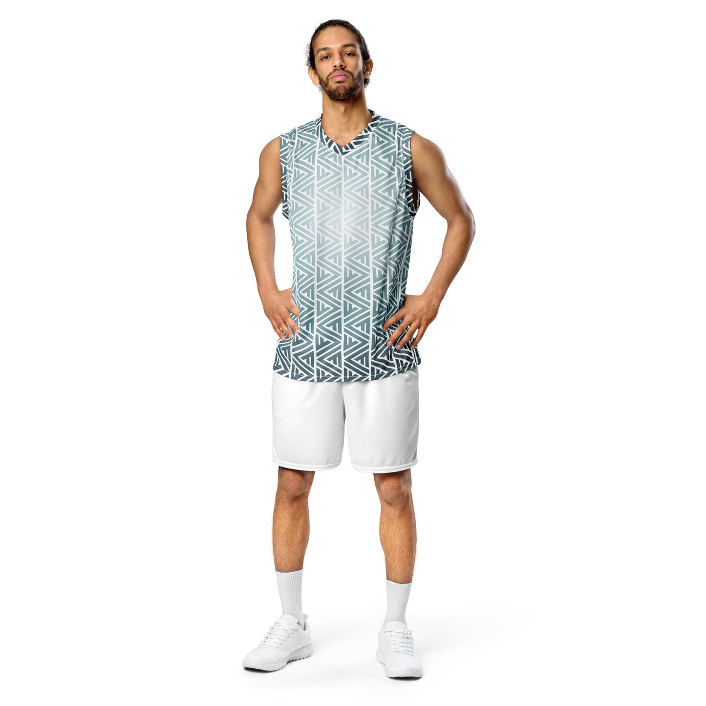 FV Recycled Teal unisex basketball jersey