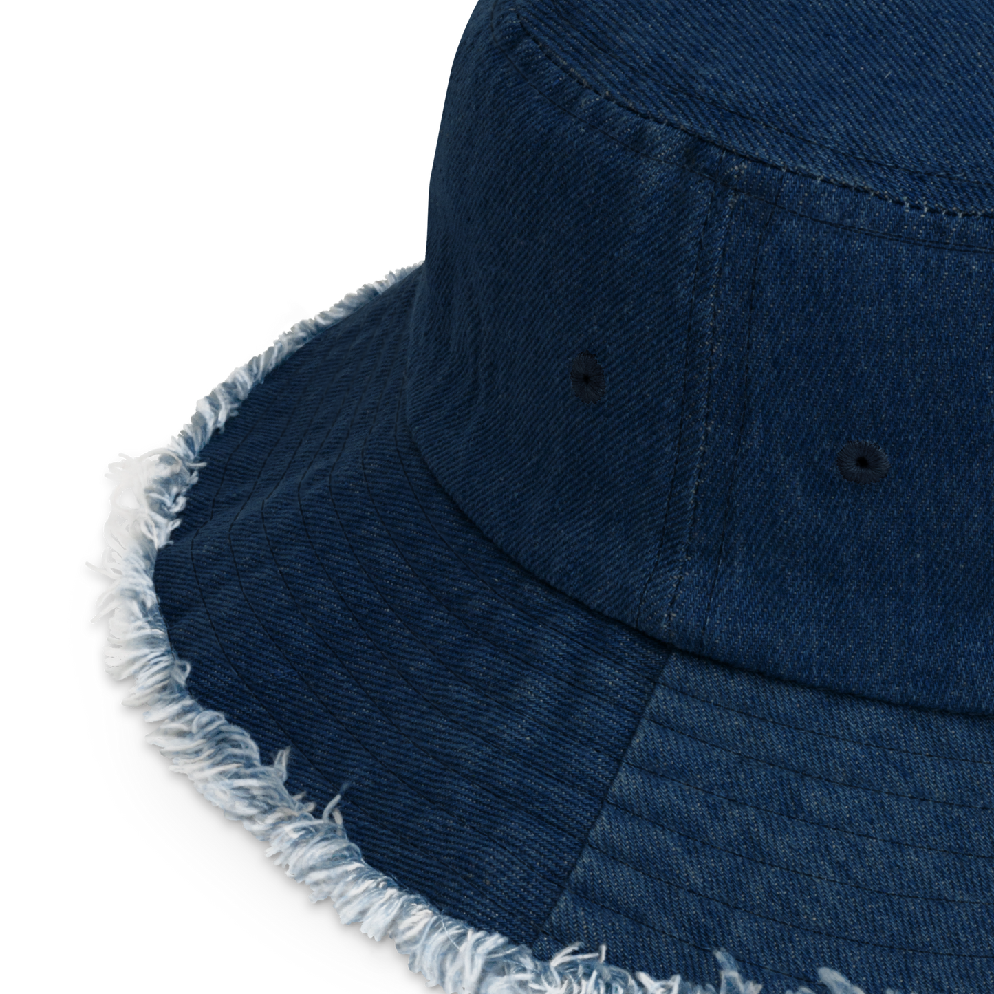 Fractal Visions Distressed denim bucket hat