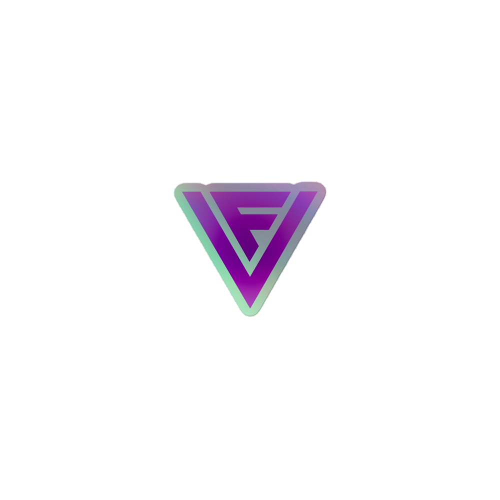 Fractal Visions Holographic Logo stickers