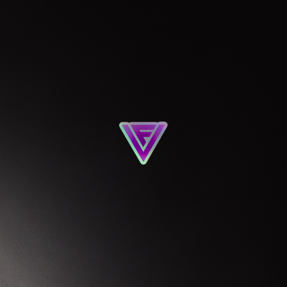 Fractal Visions Holographic Logo stickers