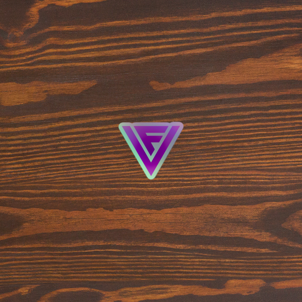 Fractal Visions Holographic Logo stickers