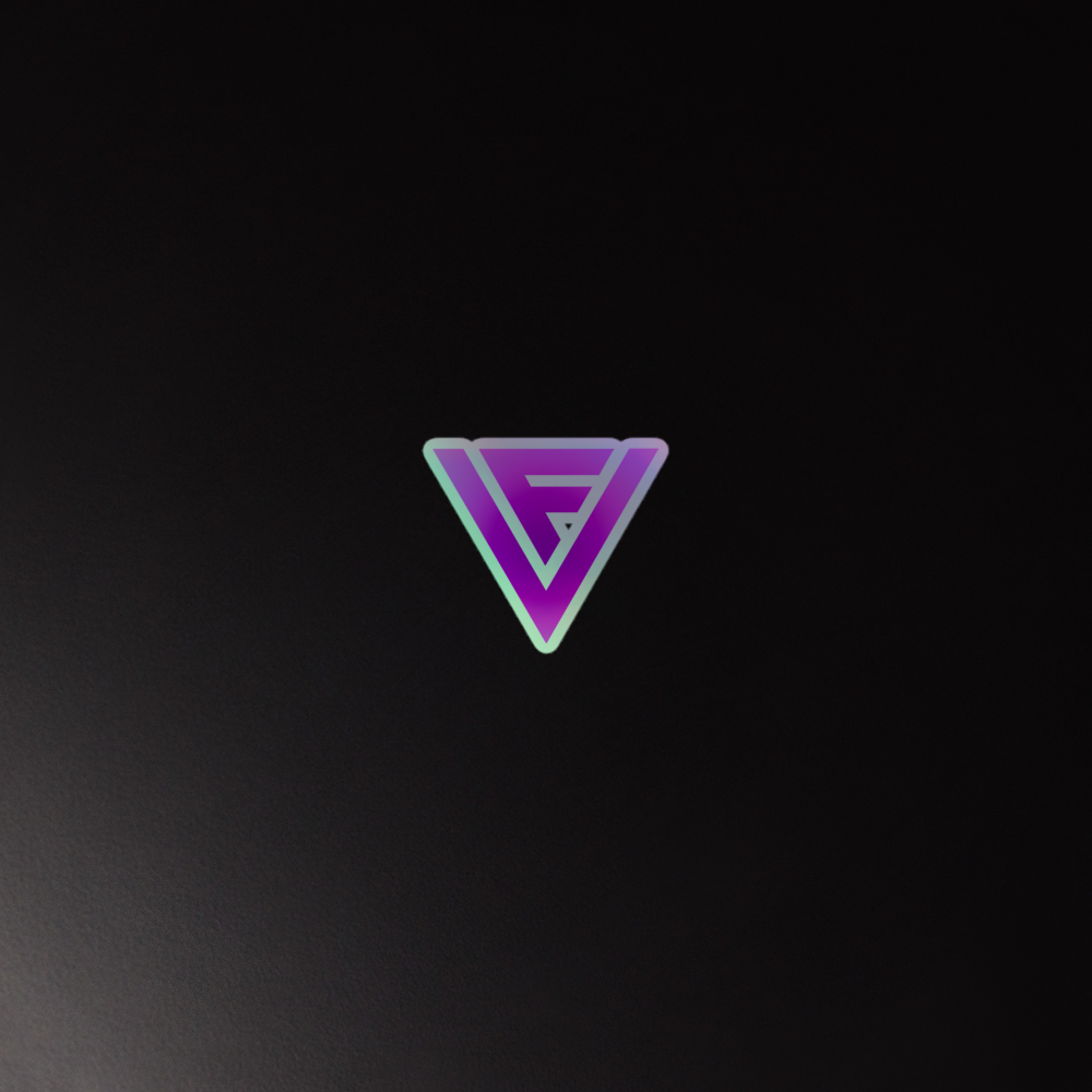 Fractal Visions Holographic Logo stickers