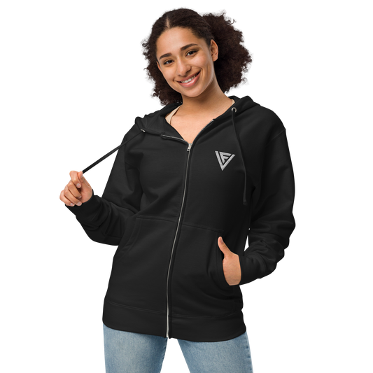 Fractal Visions Unisex fleece zip up hoodie